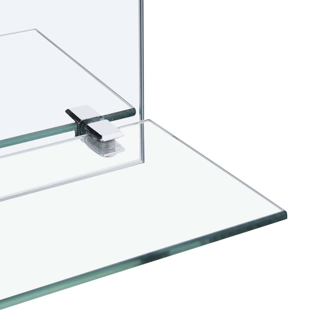 vidaXL Wall Mirror with Shelf 30x30 cm Tempered Glass