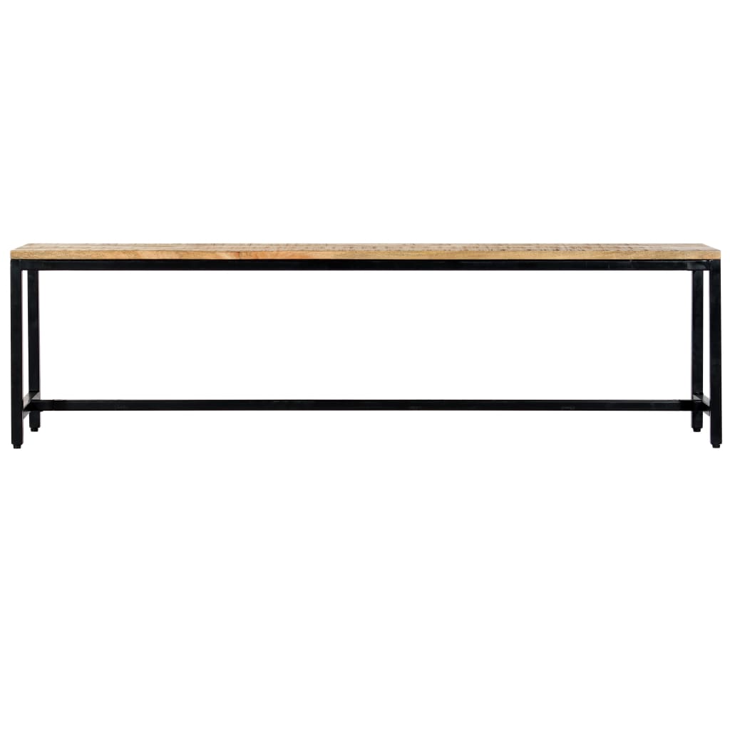 vidaXL Dining Bench 160 cm Solid Rough Mango Wood