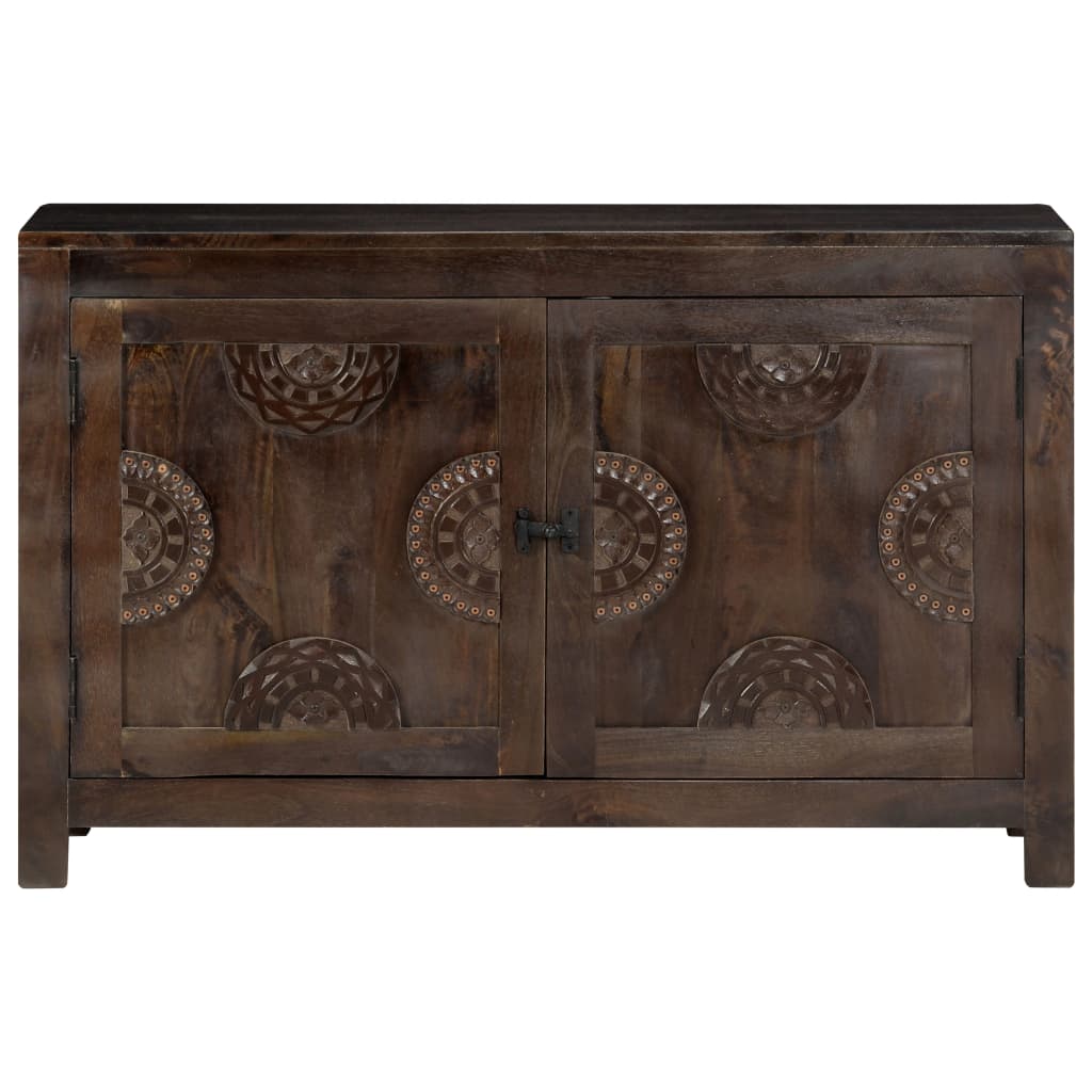vidaXL Sideboard with Carved Design 110x35x70 cm Solid Mango Wood