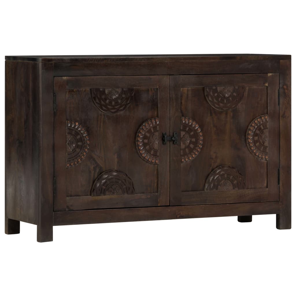 vidaXL Sideboard with Carved Design 110x35x70 cm Solid Mango Wood