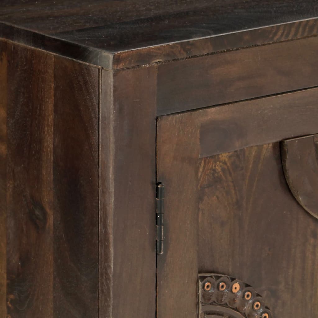 vidaXL Sideboard with Carved Design 110x35x70 cm Solid Mango Wood