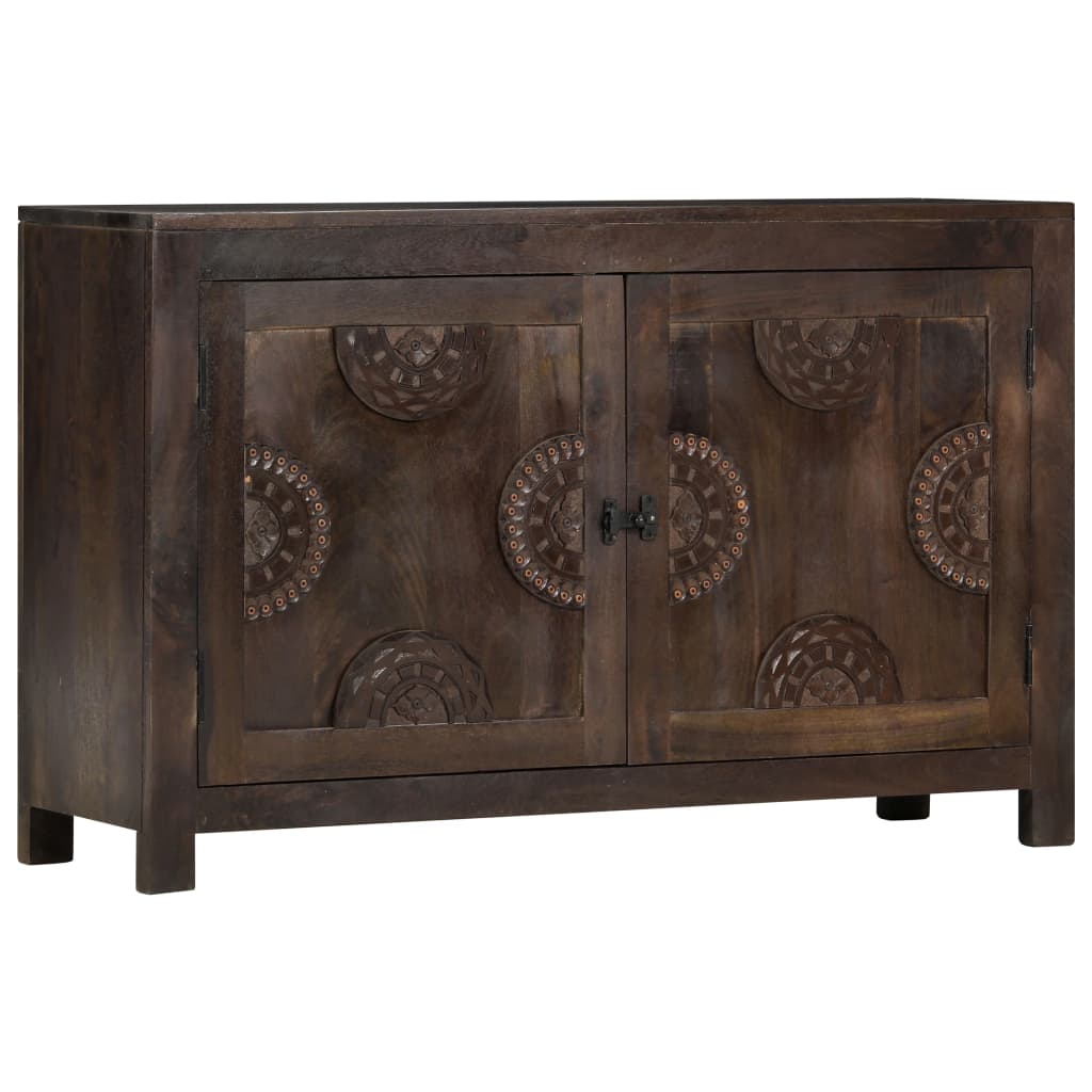 vidaXL Sideboard with Carved Design 110x35x70 cm Solid Mango Wood