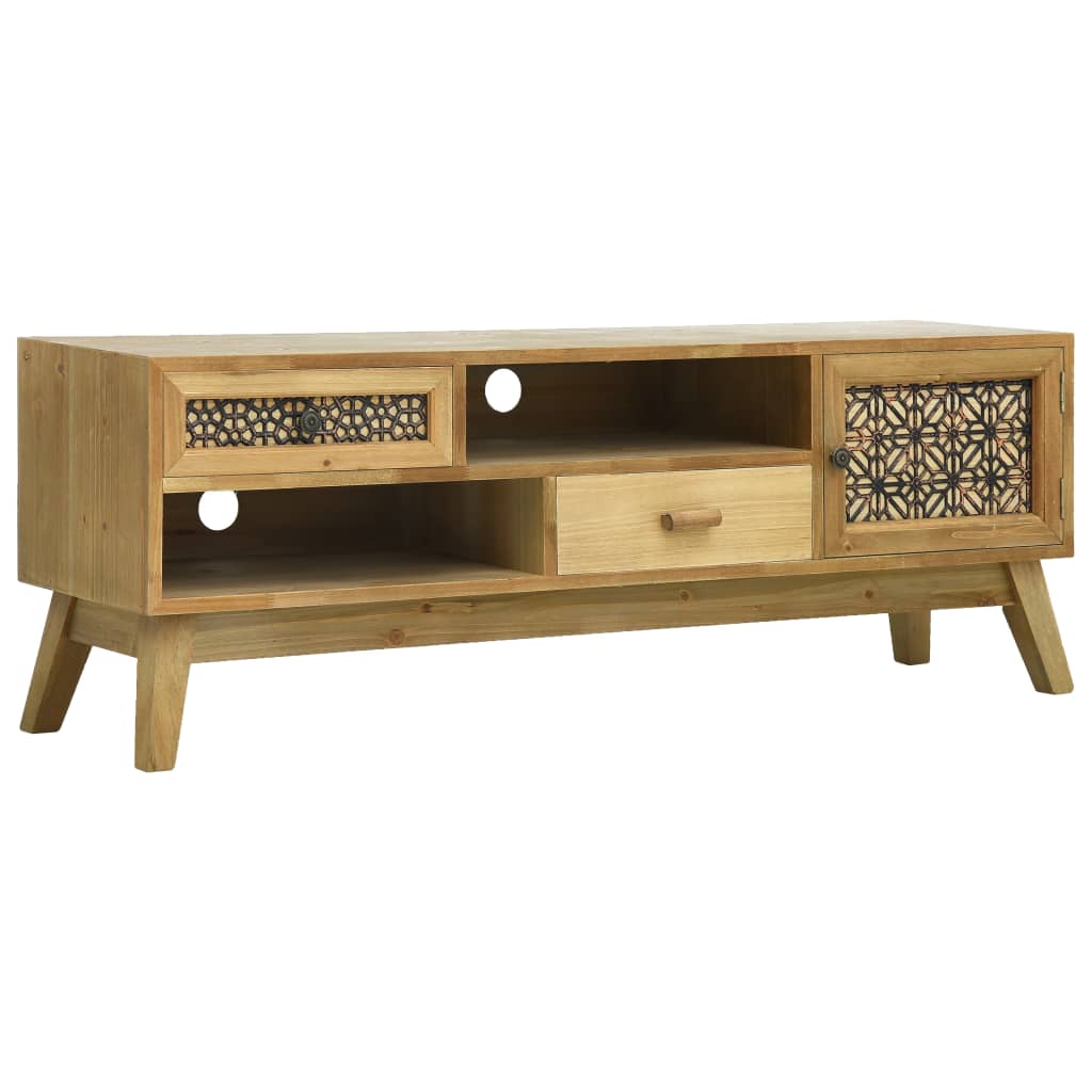 vidaXL TV Cabinet Carving Brown 120x30x42 cm Wood
