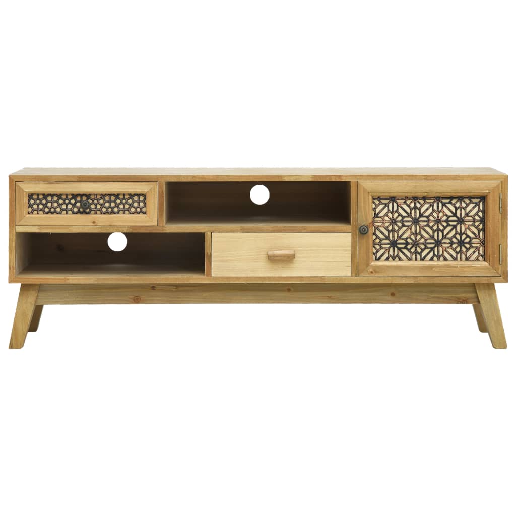 vidaXL TV Cabinet Carving Brown 120x30x42 cm Wood