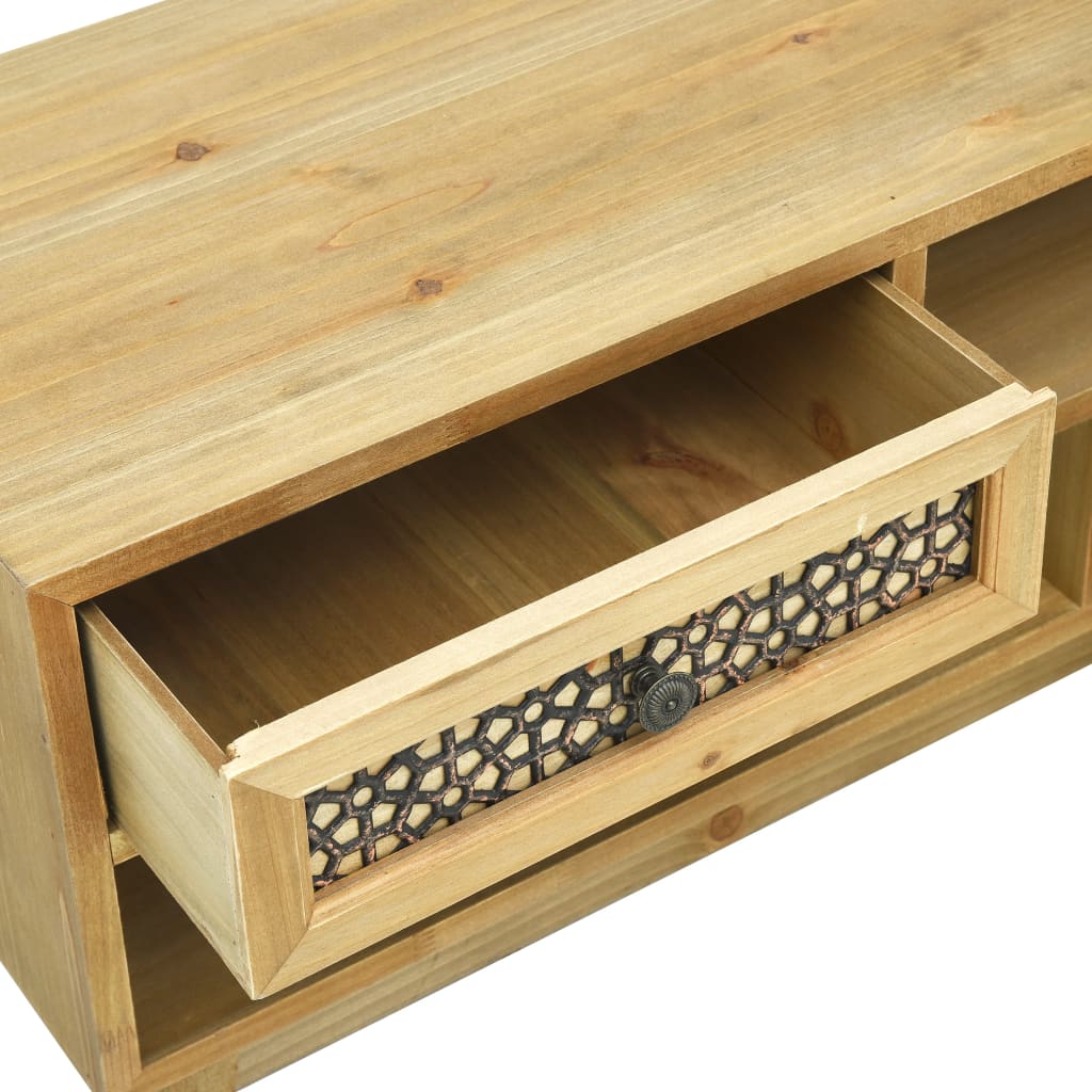 vidaXL TV Cabinet Carving Brown 120x30x42 cm Wood