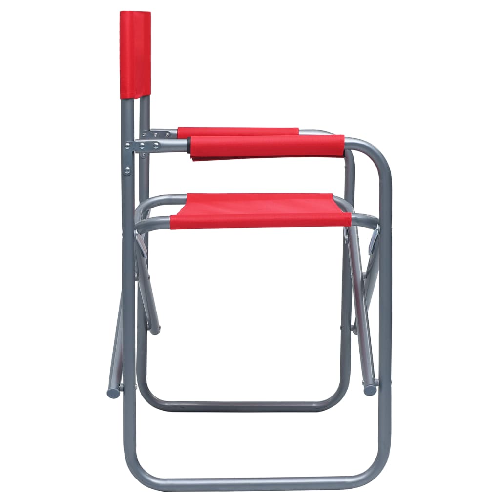 vidaXL Director's Chairs 2 pcs Steel Red