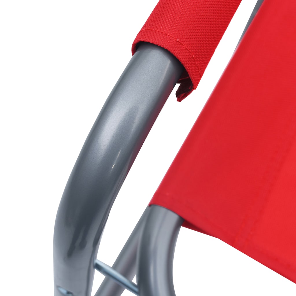vidaXL Director's Chairs 2 pcs Steel Red