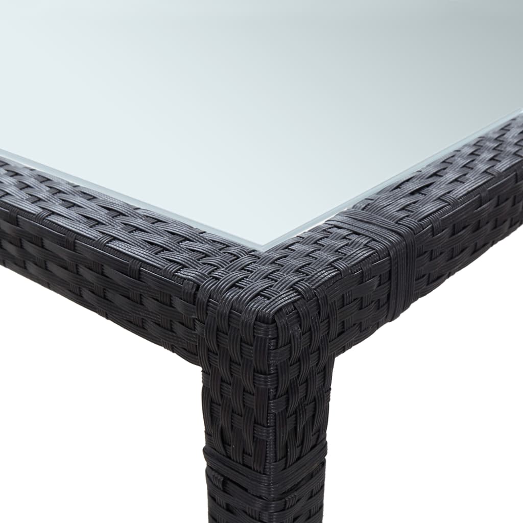 vidaXL Outdoor Dining Table Black 200x150x74 cm Poly Rattan