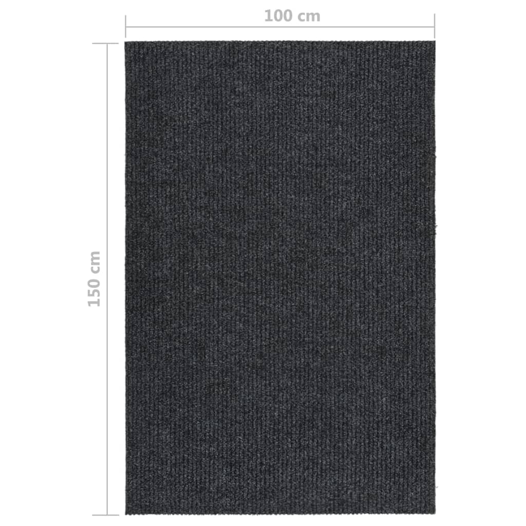 vidaXL Dirt Trapper Carpet Runner 100x150 cm Anthracite