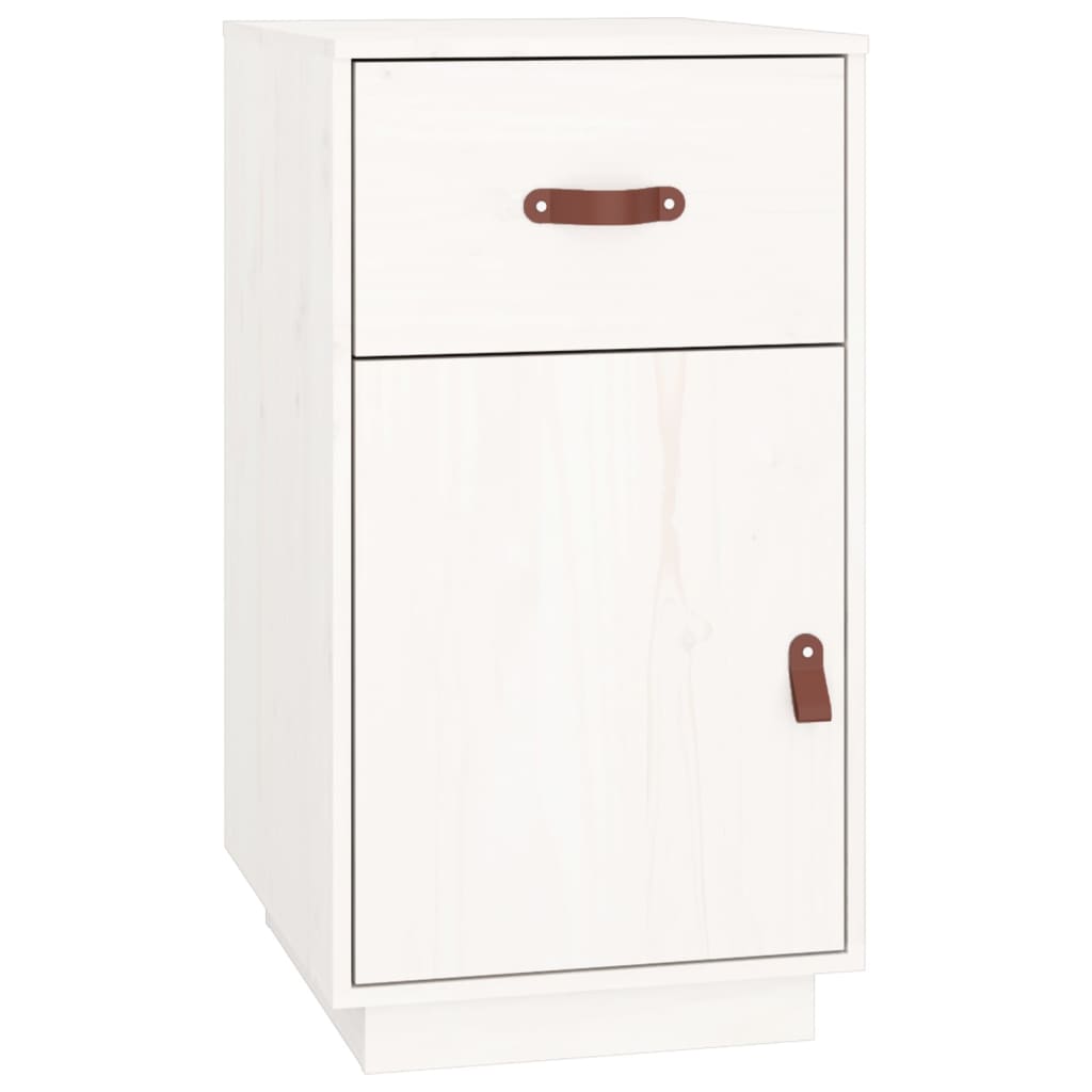 vidaXL Desk Cabinet White 40x50x75 cm Solid Wood Pine