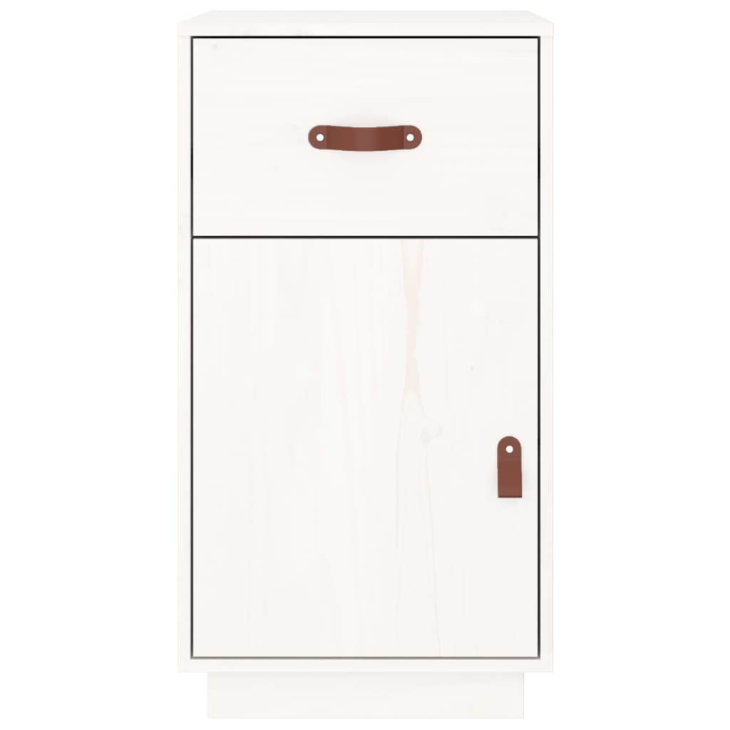 vidaXL Desk Cabinet White 40x50x75 cm Solid Wood Pine