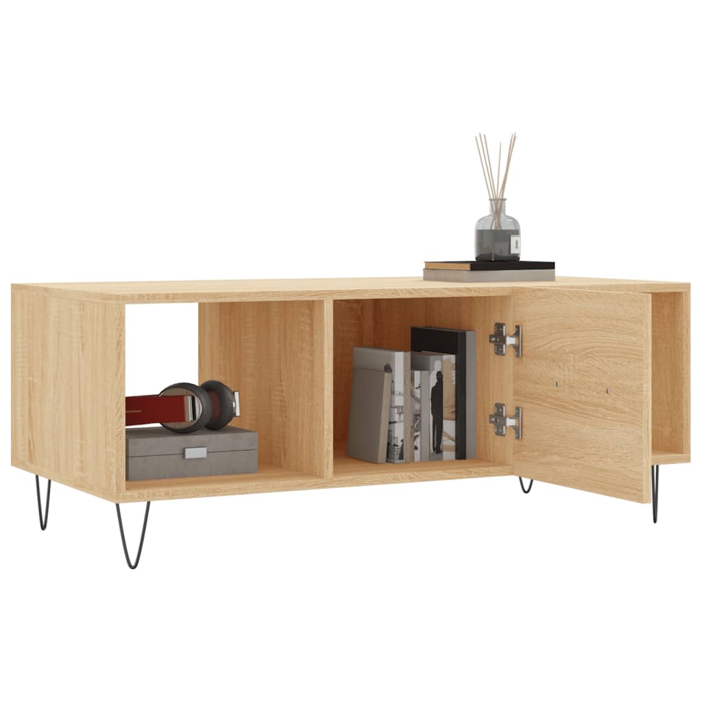 vidaXL Coffee Table Sonoma Oak 102x50x40 cm Engineered Wood