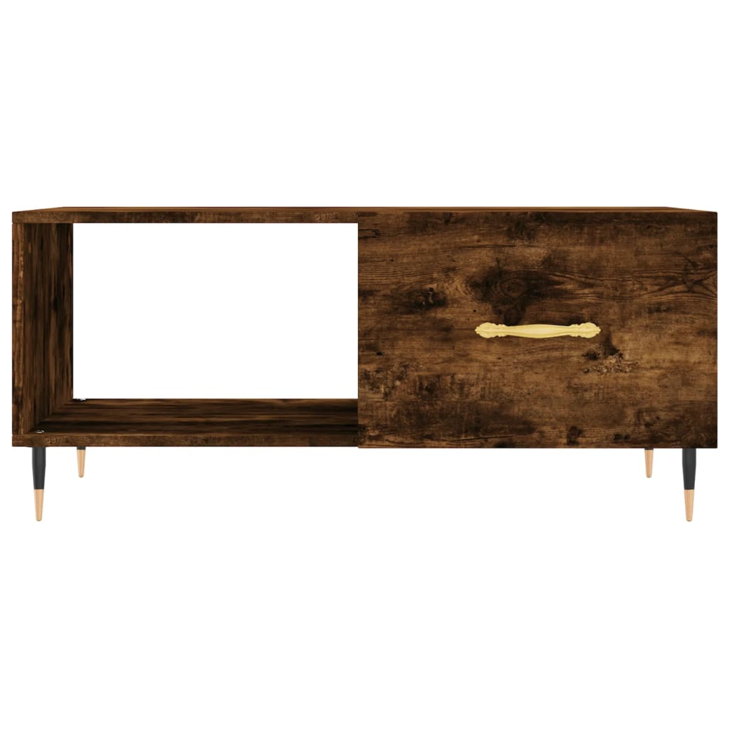vidaXL Coffee Table Smoked Oak 90x50x40 cm Engineered Wood