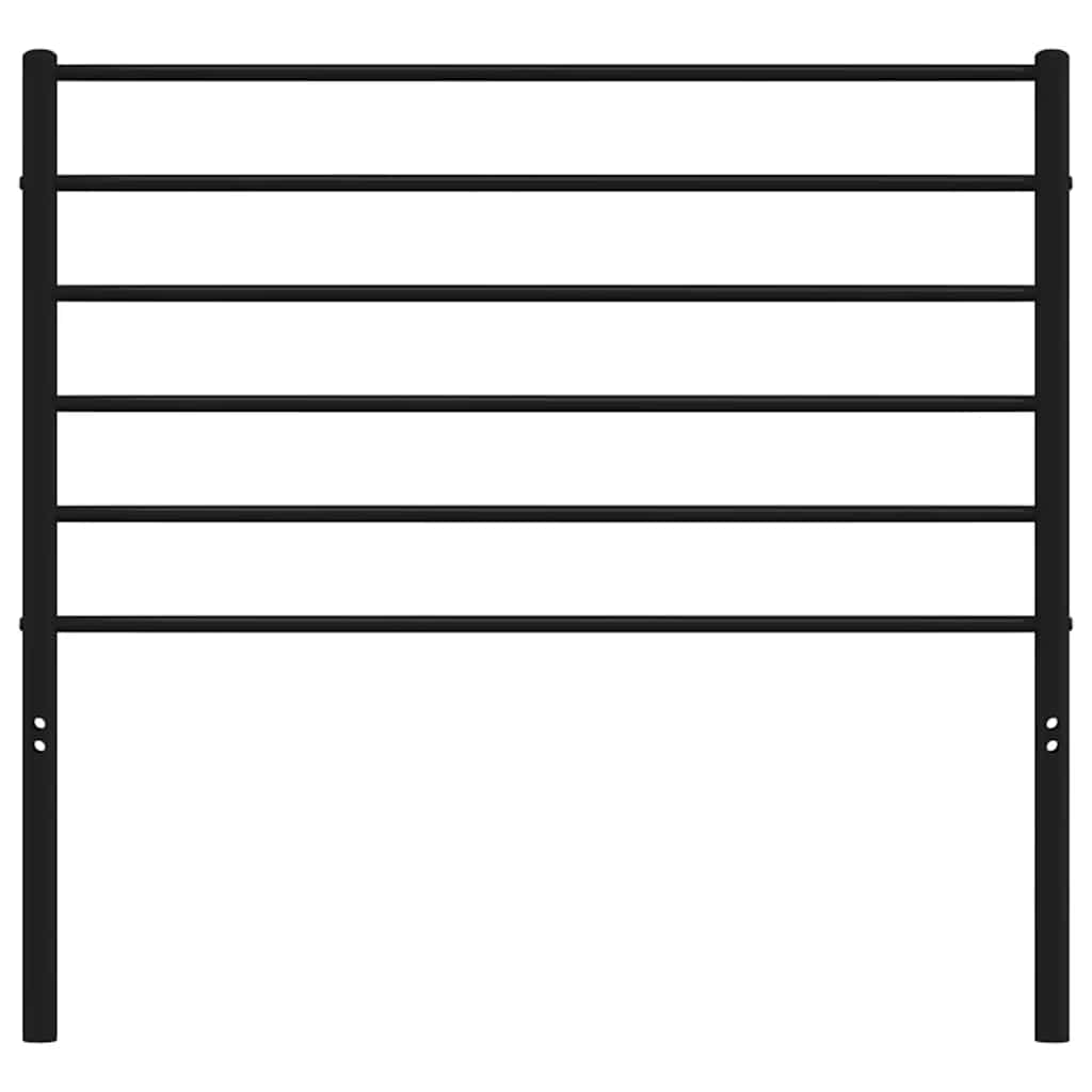 vidaXL Metal Headboard Black 100 cm