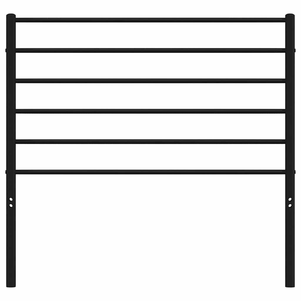 vidaXL Metal Headboard Black 100 cm