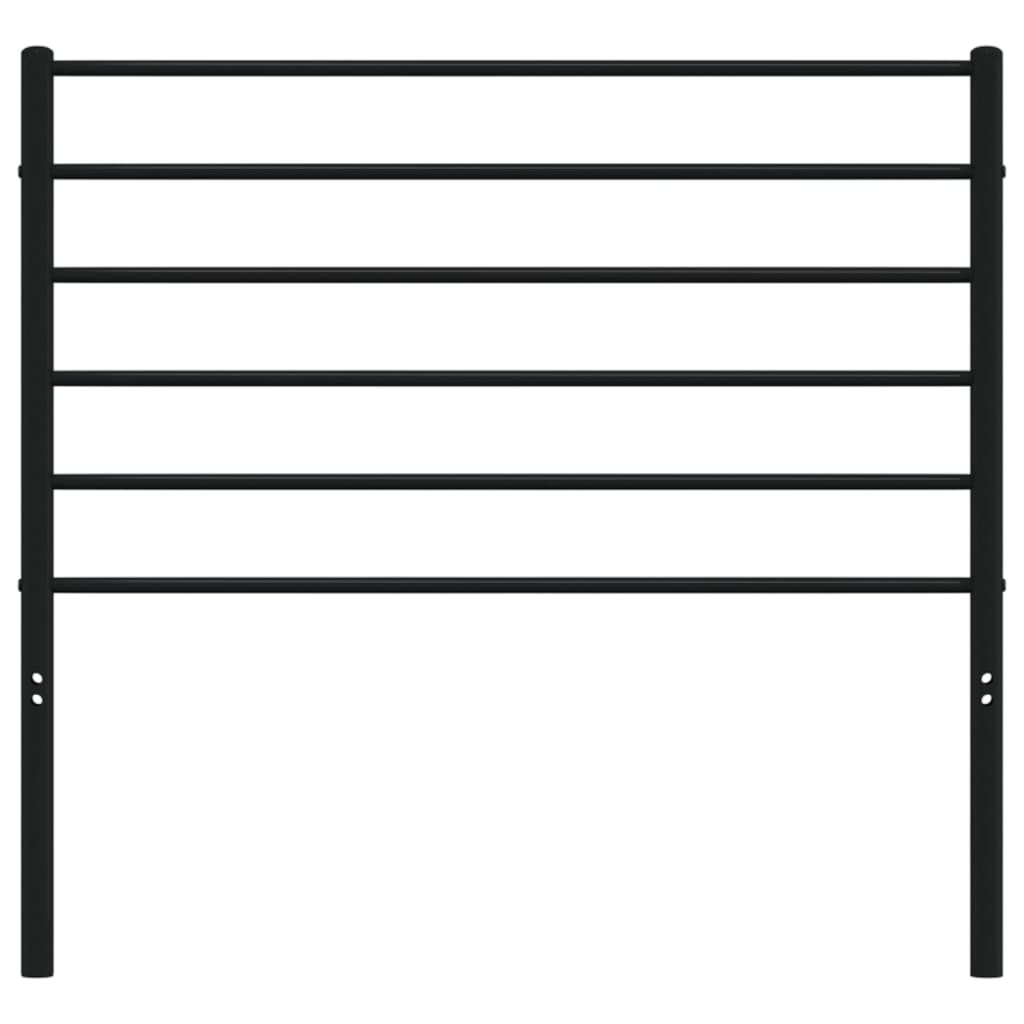 vidaXL Metal Headboard Black 107 cm