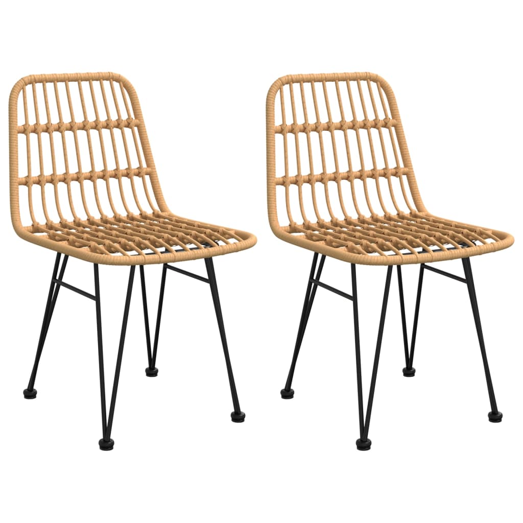 vidaXL 3 Piece Garden Dining Set Poly Rattan