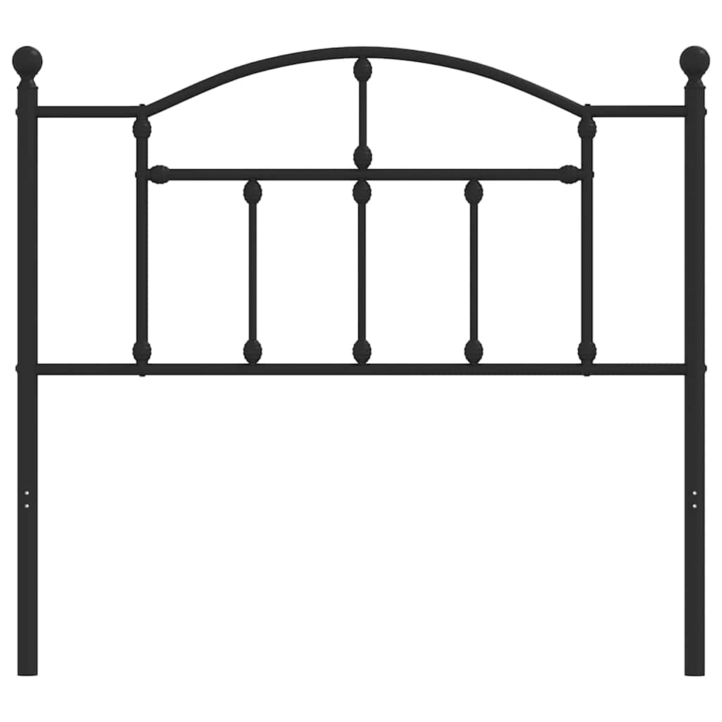 vidaXL Metal Headboard Black 100 cm