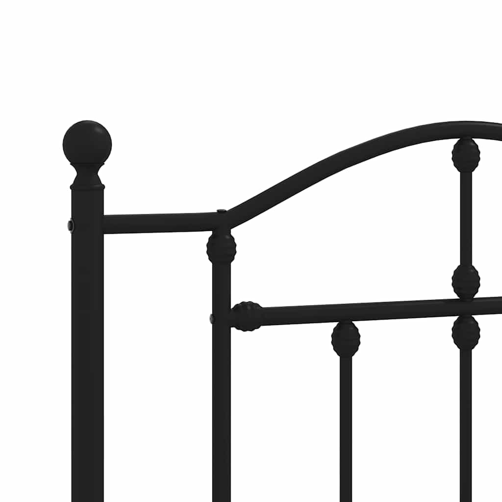 vidaXL Metal Headboard Black 100 cm