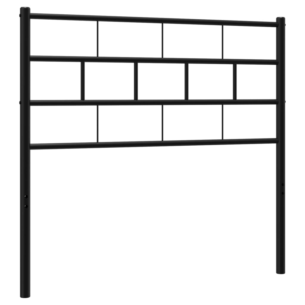 vidaXL Metal Headboard Black 100 cm