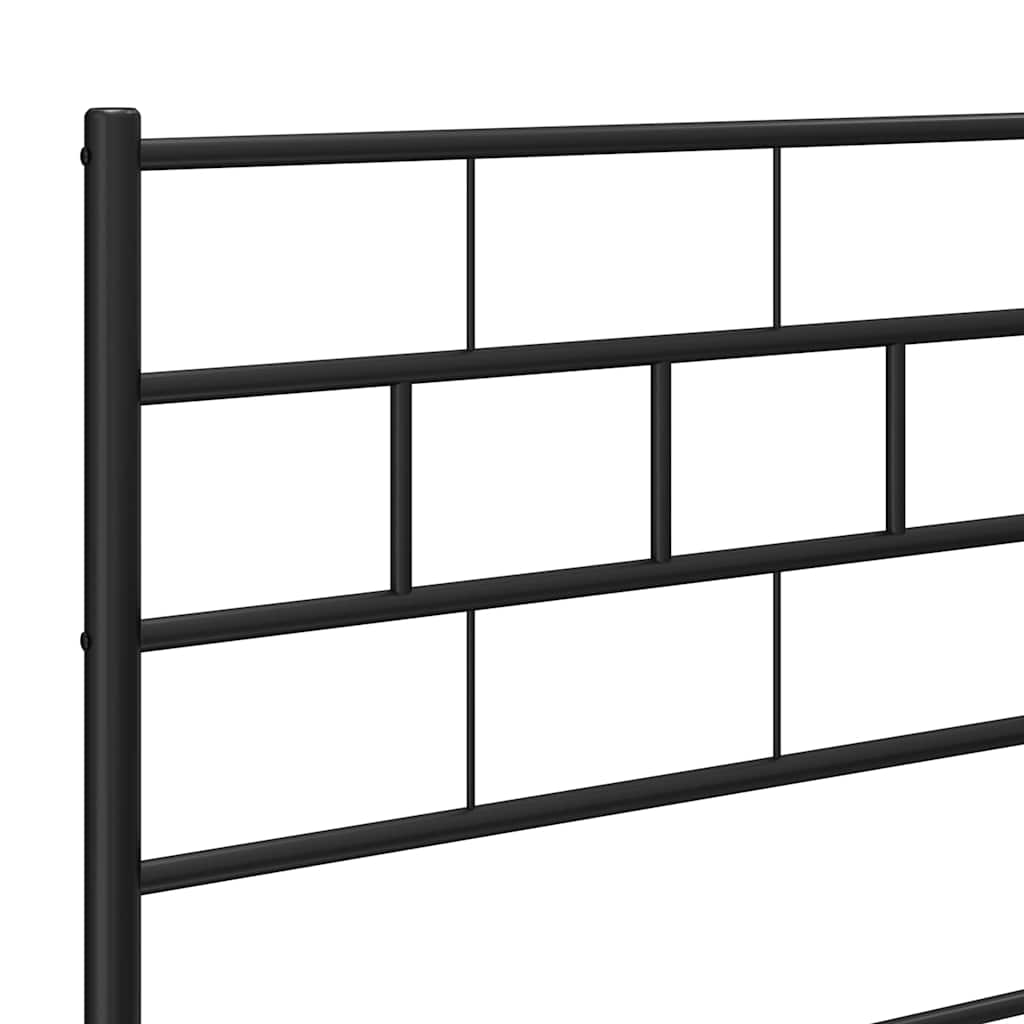 vidaXL Metal Headboard Black 100 cm