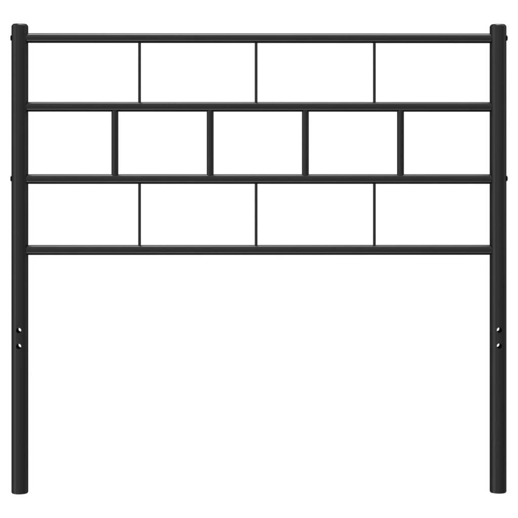 vidaXL Metal Headboard Black 107 cm