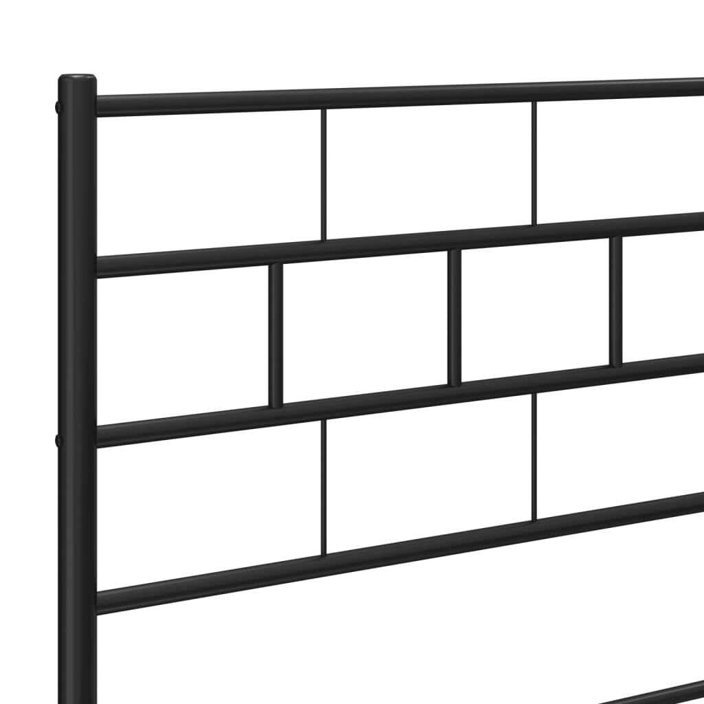 vidaXL Metal Headboard Black 107 cm