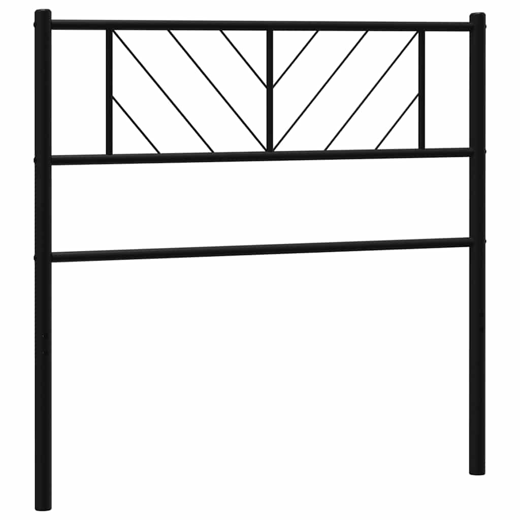 vidaXL Metal Headboard Black 100 cm
