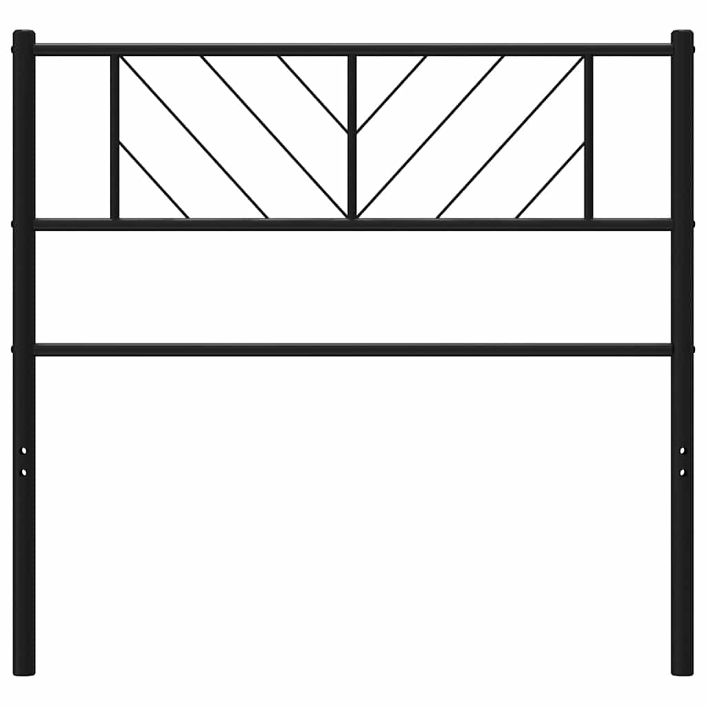 vidaXL Metal Headboard Black 100 cm