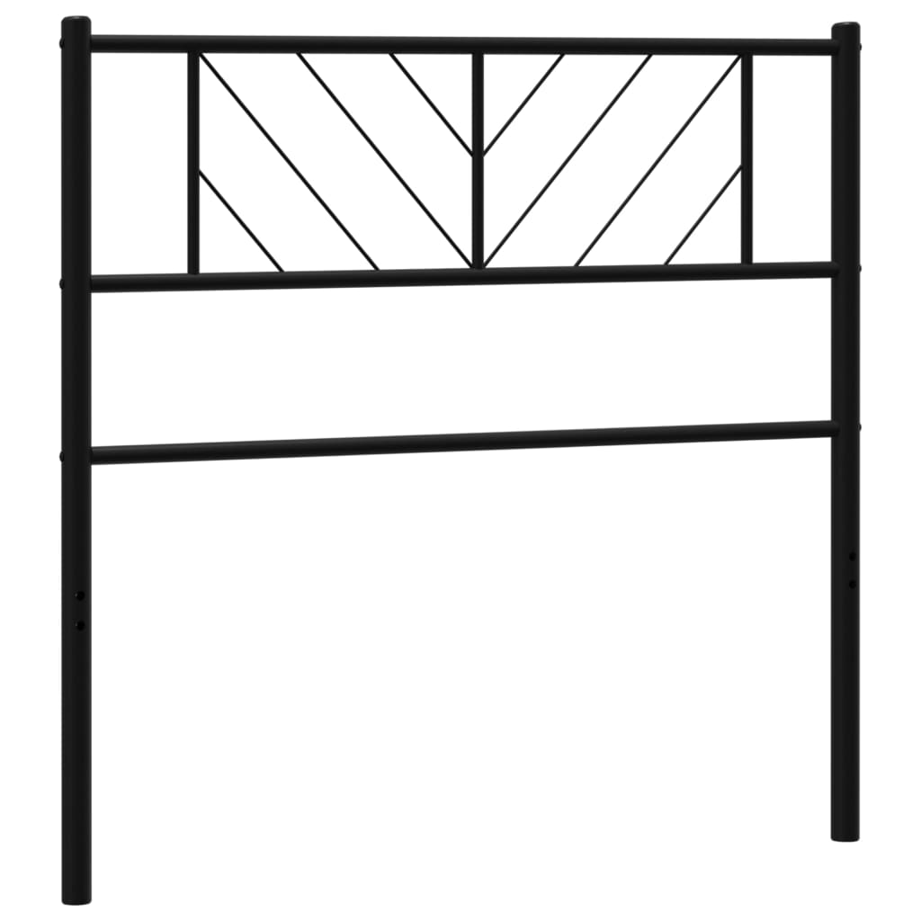 vidaXL Metal Headboard Black 107 cm