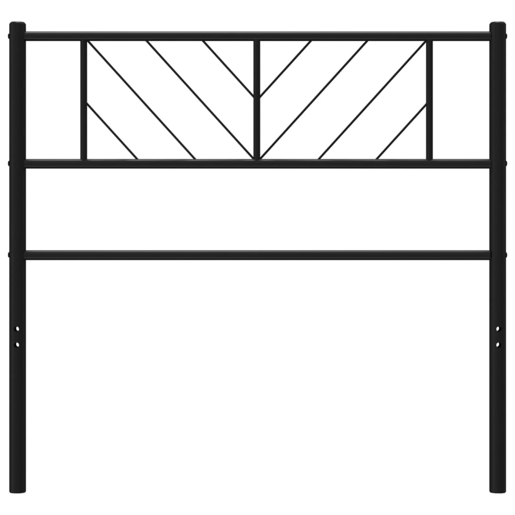 vidaXL Metal Headboard Black 107 cm