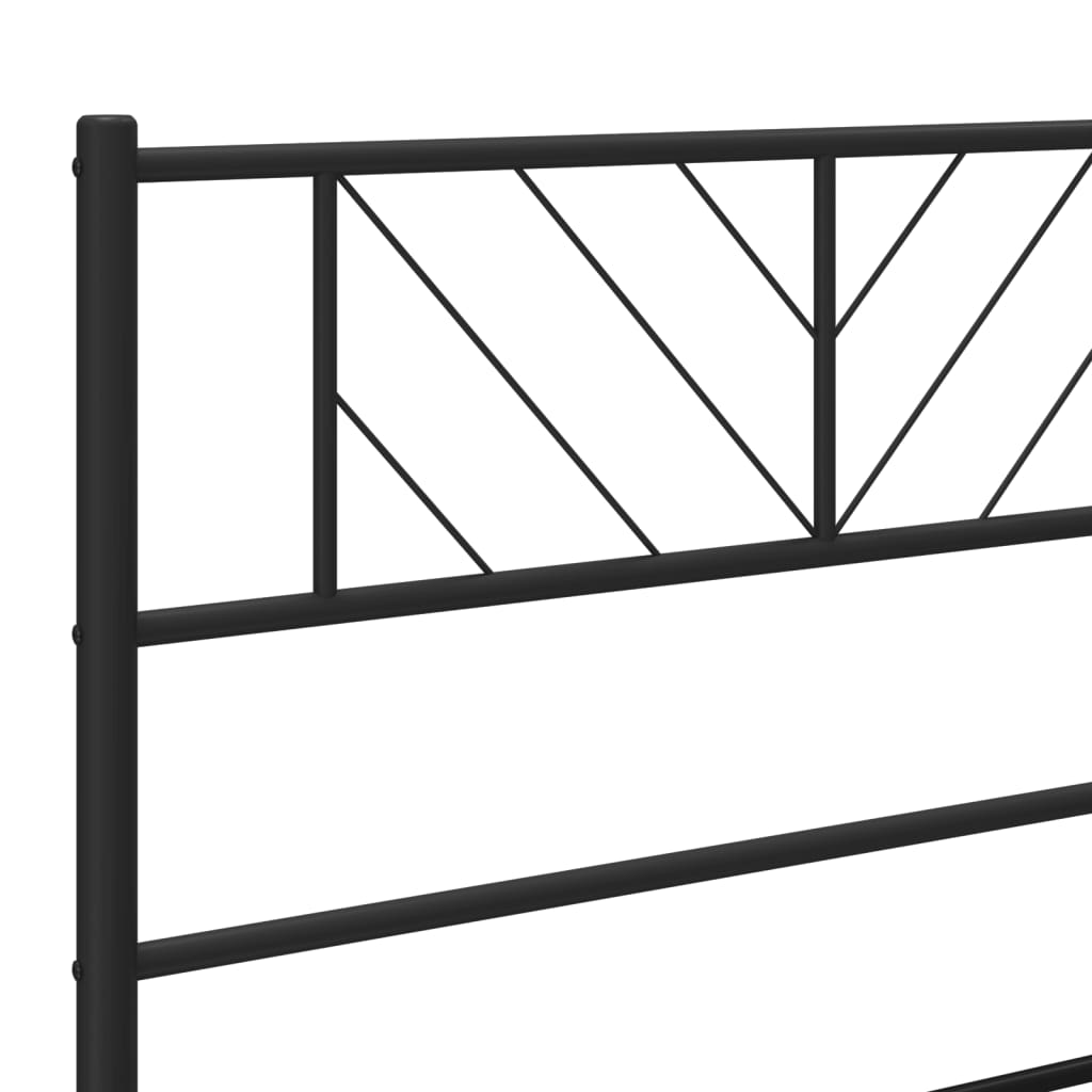 vidaXL Metal Headboard Black 107 cm