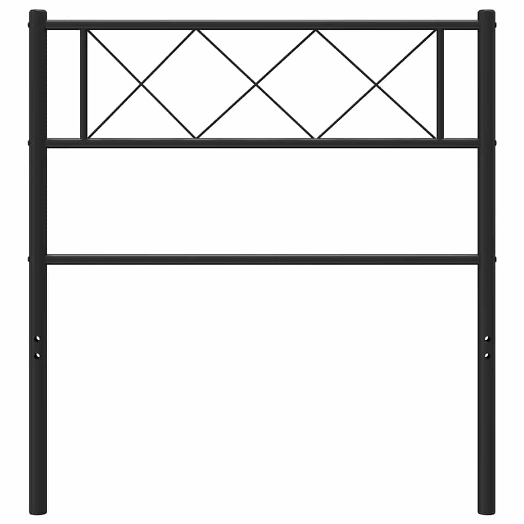 vidaXL Metal Headboard Black 100 cm