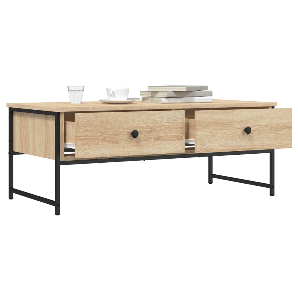 vidaXL Coffee Table Sonoma Oak 101x49x39.5 cm Engineered Wood