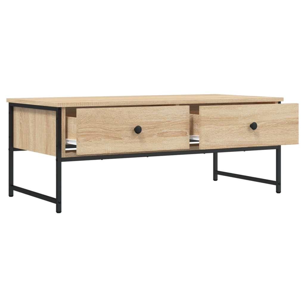 vidaXL Coffee Table Sonoma Oak 101x49x39.5 cm Engineered Wood