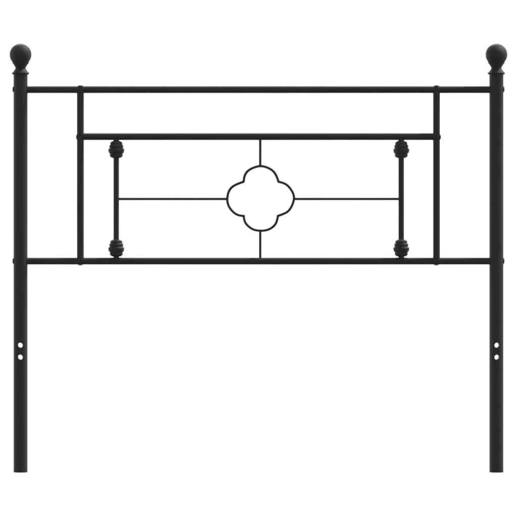 vidaXL Metal Headboard Black 107 cm