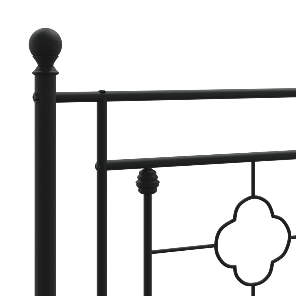 vidaXL Metal Headboard Black 107 cm