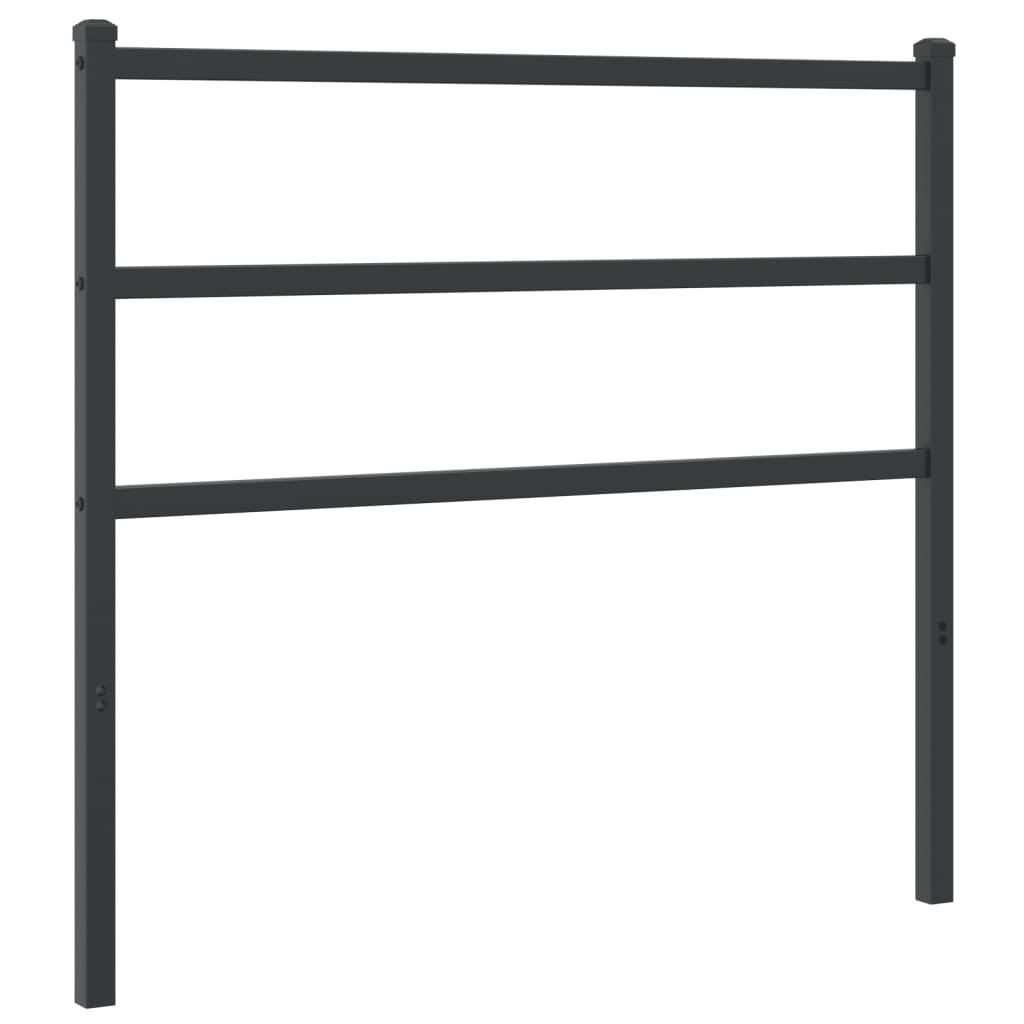 vidaXL Metal Headboard Black 100 cm