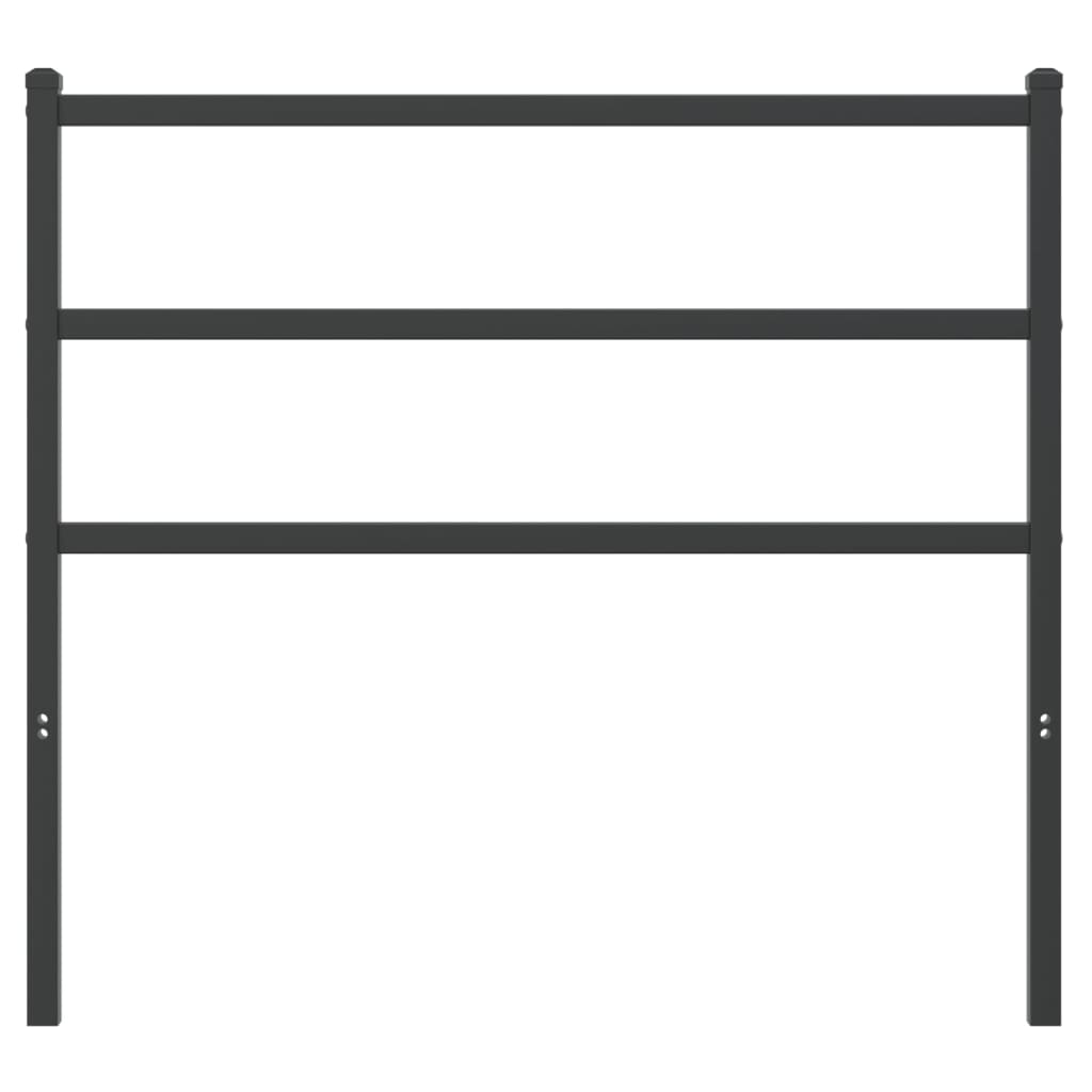 vidaXL Metal Headboard Black 100 cm