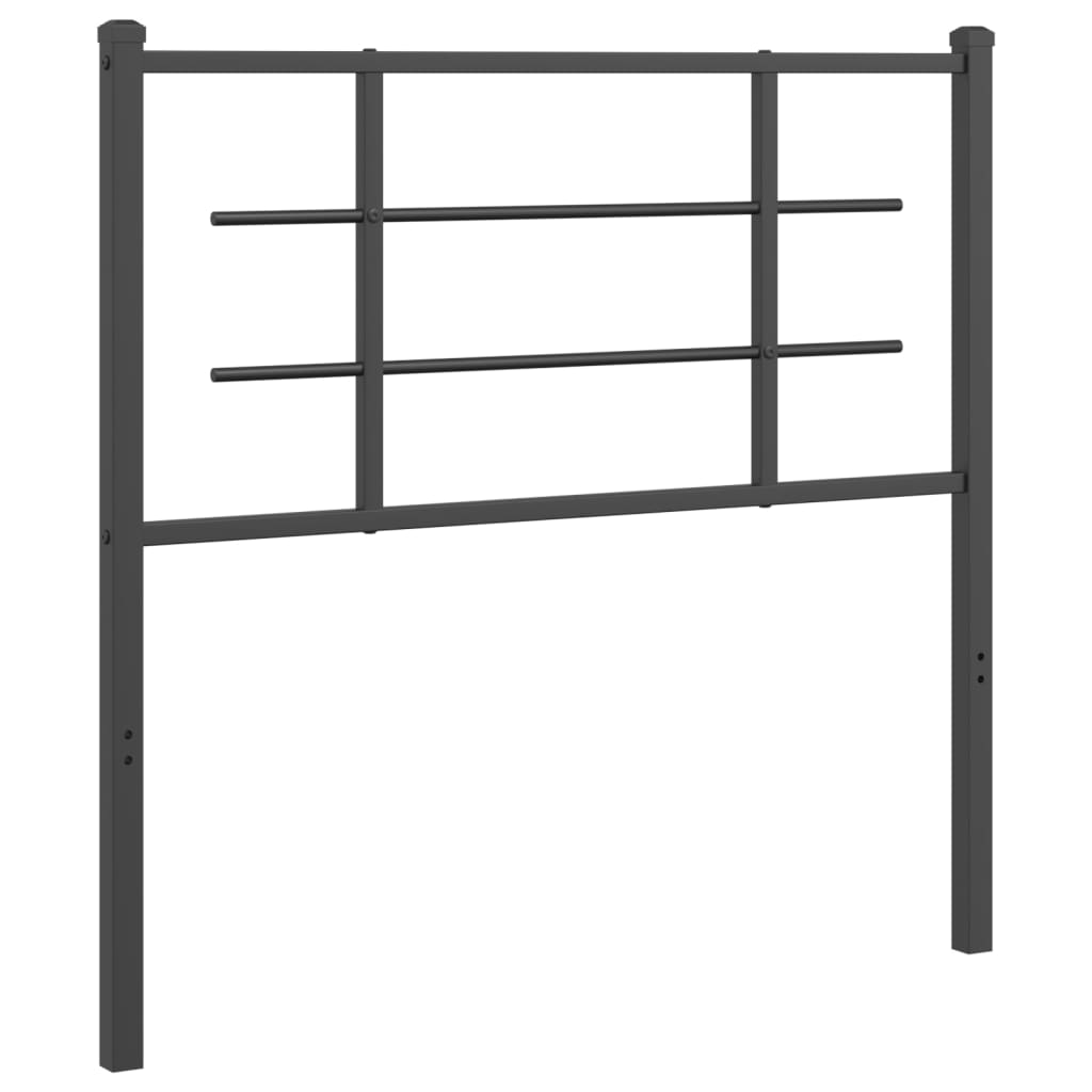 vidaXL Metal Headboard Black 100 cm
