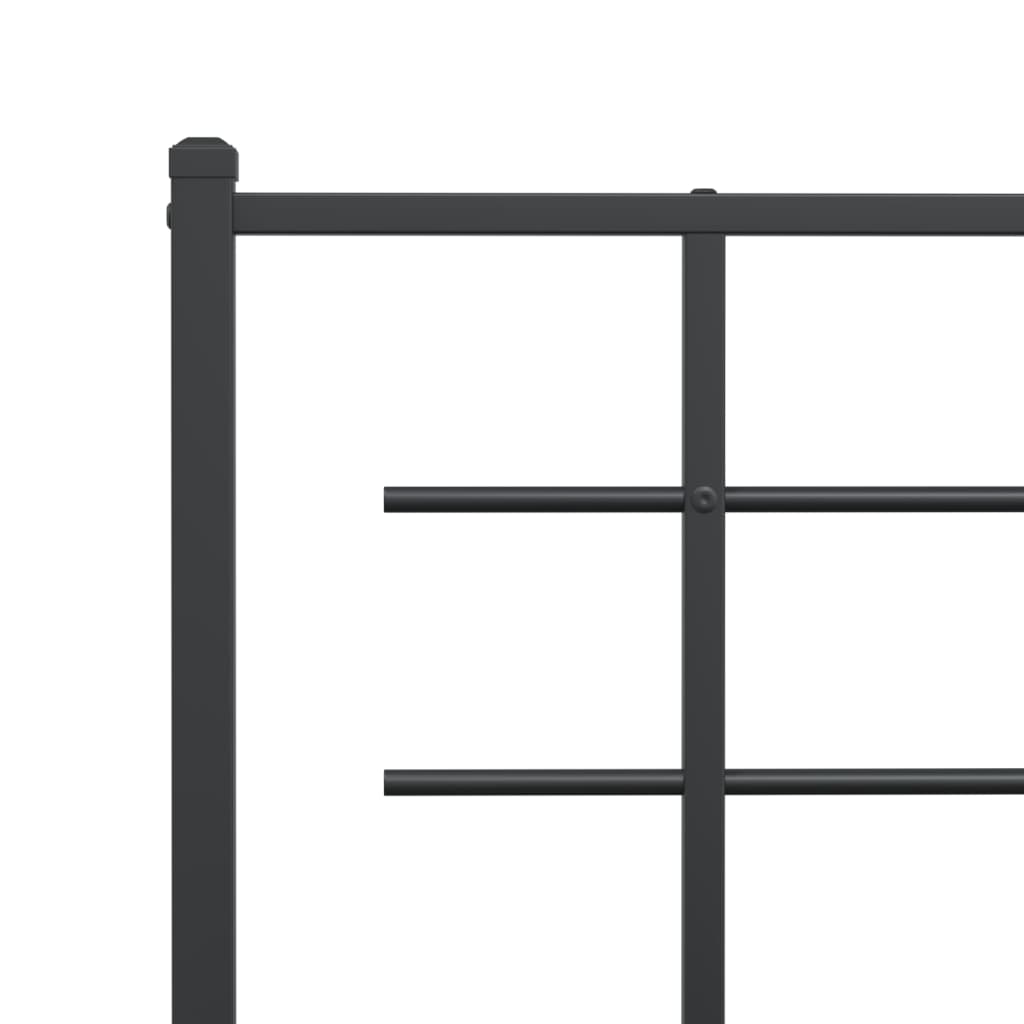 vidaXL Metal Headboard Black 100 cm