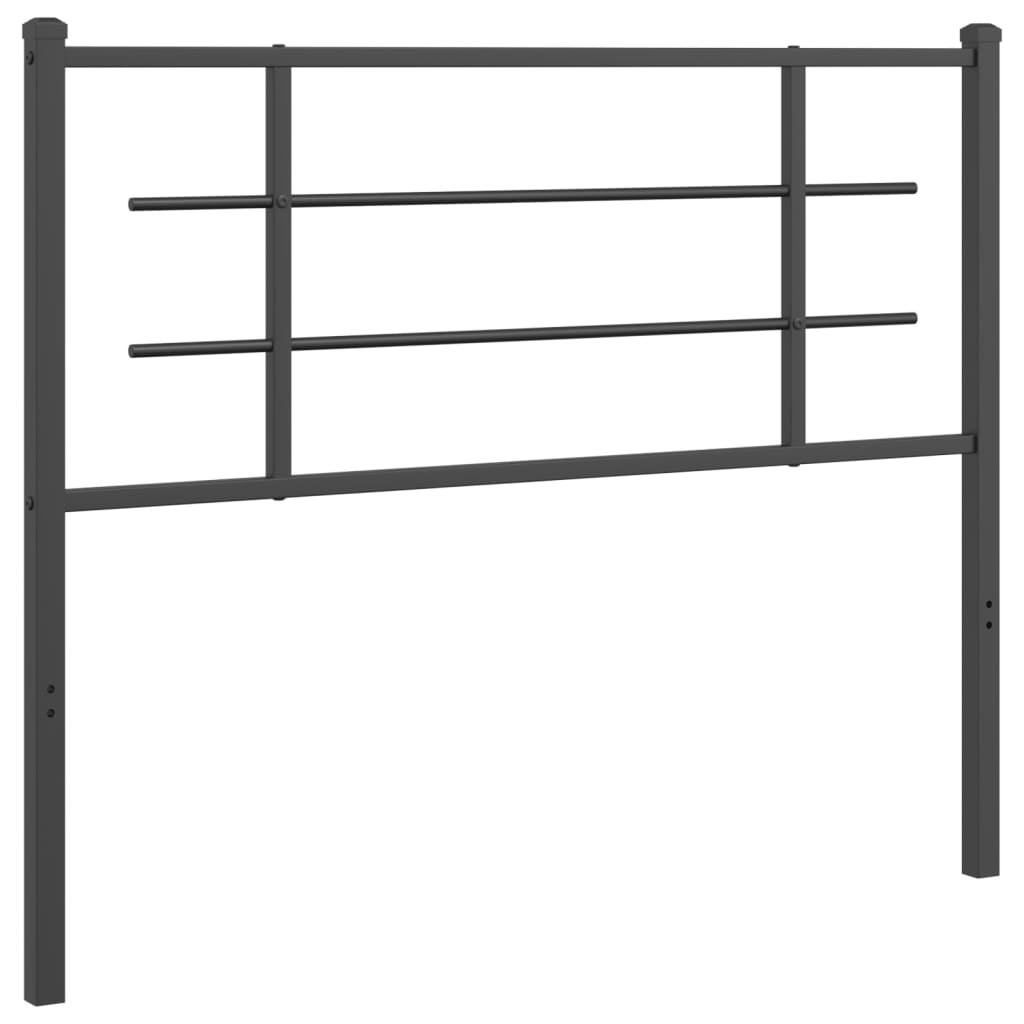 vidaXL Metal Headboard Black 107 cm