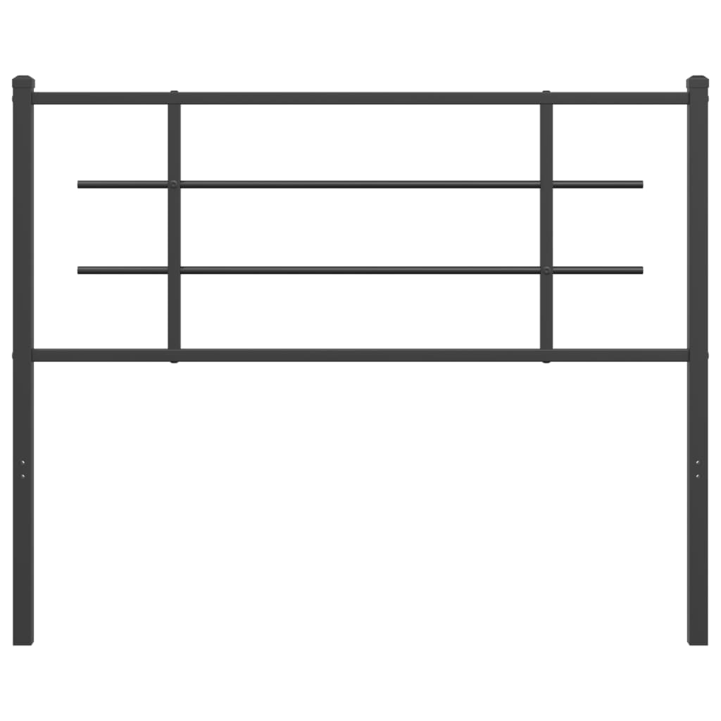 vidaXL Metal Headboard Black 107 cm