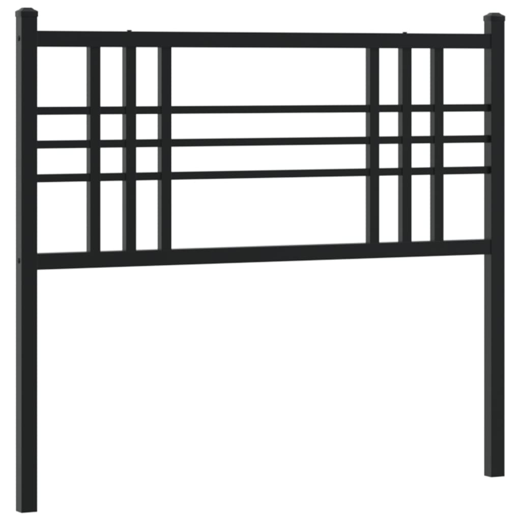 vidaXL Metal Headboard Black 100cm