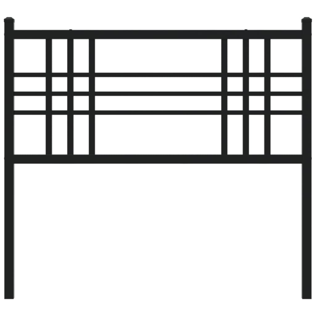 vidaXL Metal Headboard Black 100cm