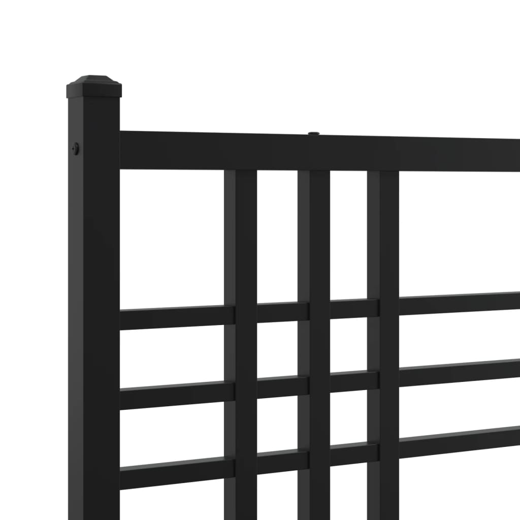 vidaXL Metal Headboard Black 100cm