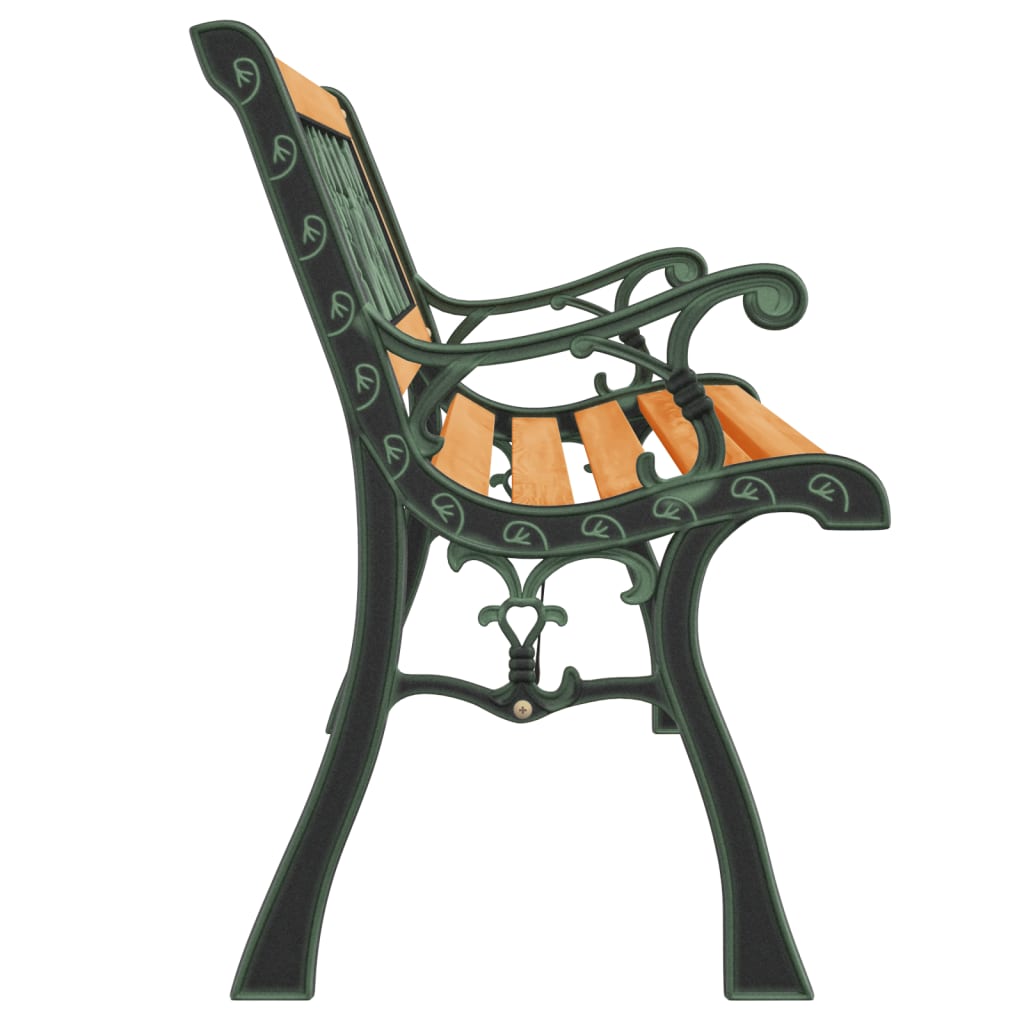 vidaXL Garden Bench 116 cm Solid Wood Fir and Steel