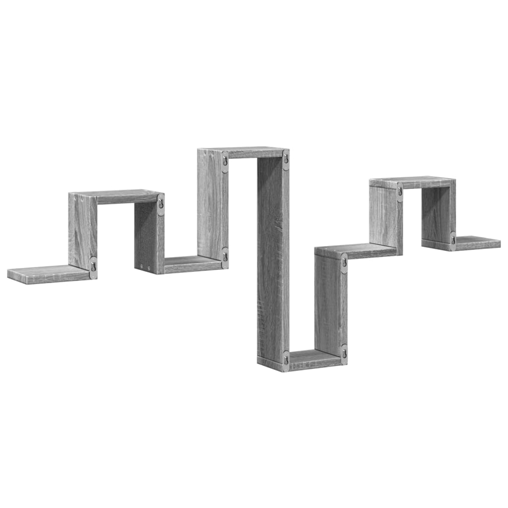 vidaXL Wall Shelf Grey Sonoma 104.5x10x43 cm Engineered Wood