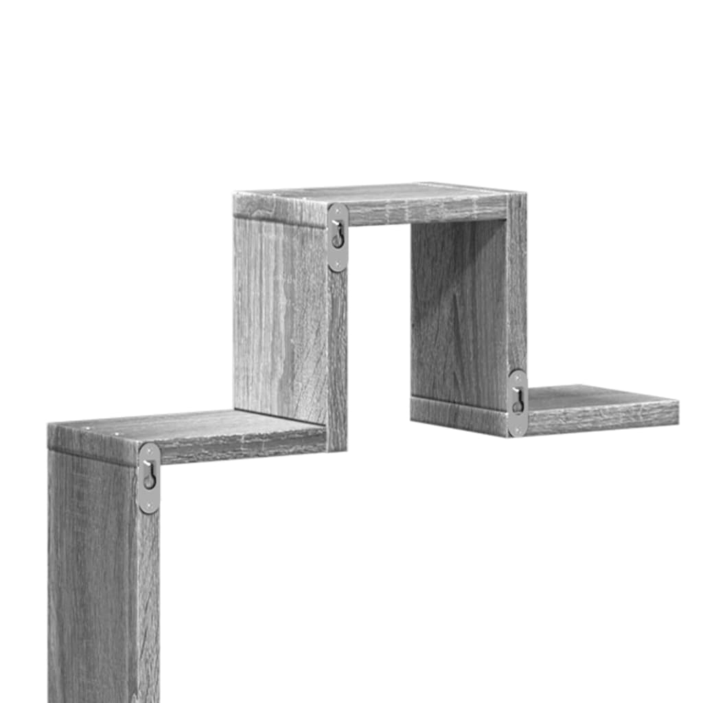 vidaXL Wall Shelf Grey Sonoma 104.5x10x43 cm Engineered Wood