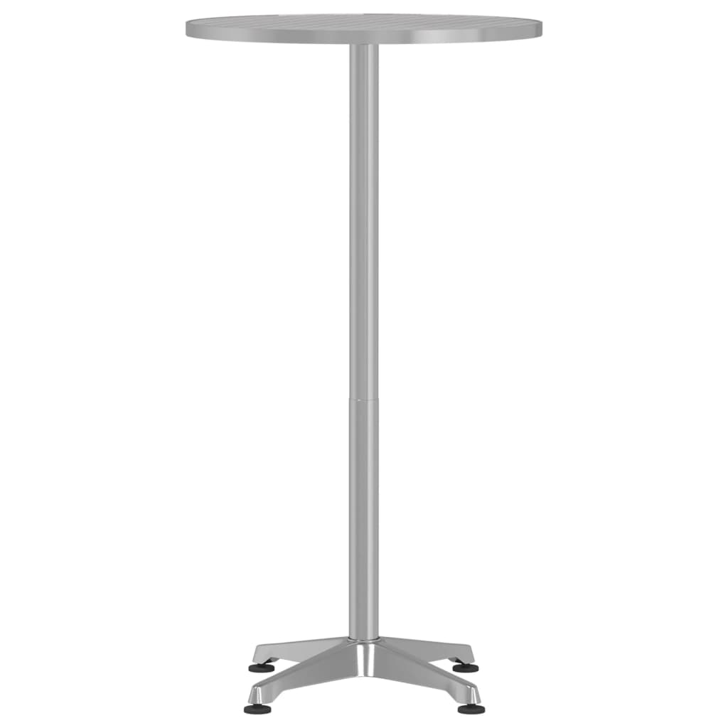 vidaXL Outdoor Bar Table Height Adjustable Ø59.5x70/109.5 cm Aluminium